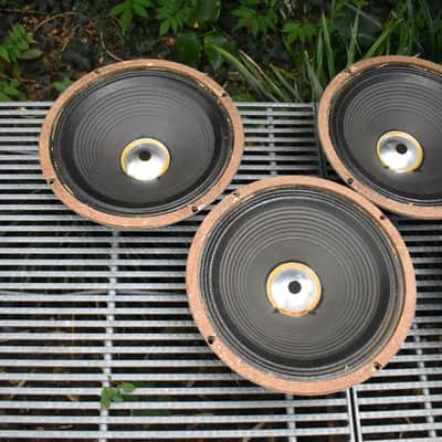 Quad of original Pre Rola Celestion Greenbacks from 1970 G12H T1534 Pulsonic cone 102-014 55hz Alumi image 14