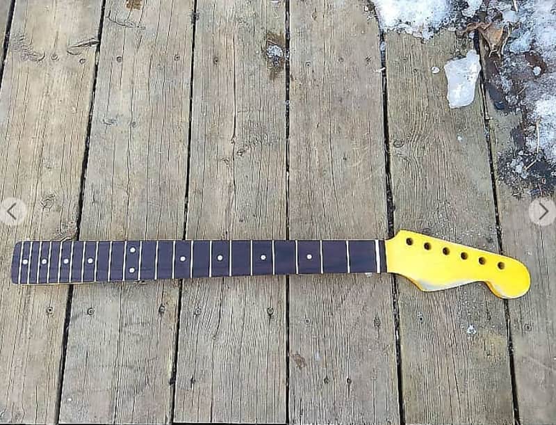 21 Fret Relic rosewood on  Maple Guitar neck nitro vintage tint St style guitar neck image 1