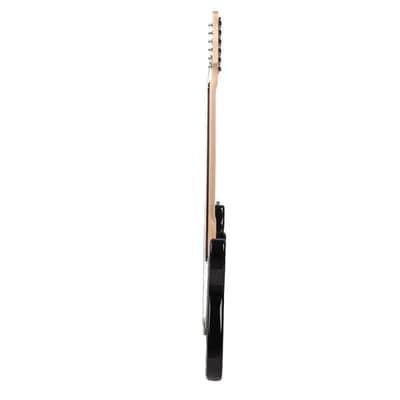 Black 6-String ST Electric Guitar Beginner Pack – Rosewood Fingerboard, Basswood Body + Strap, Cord & Gig Bag image 2