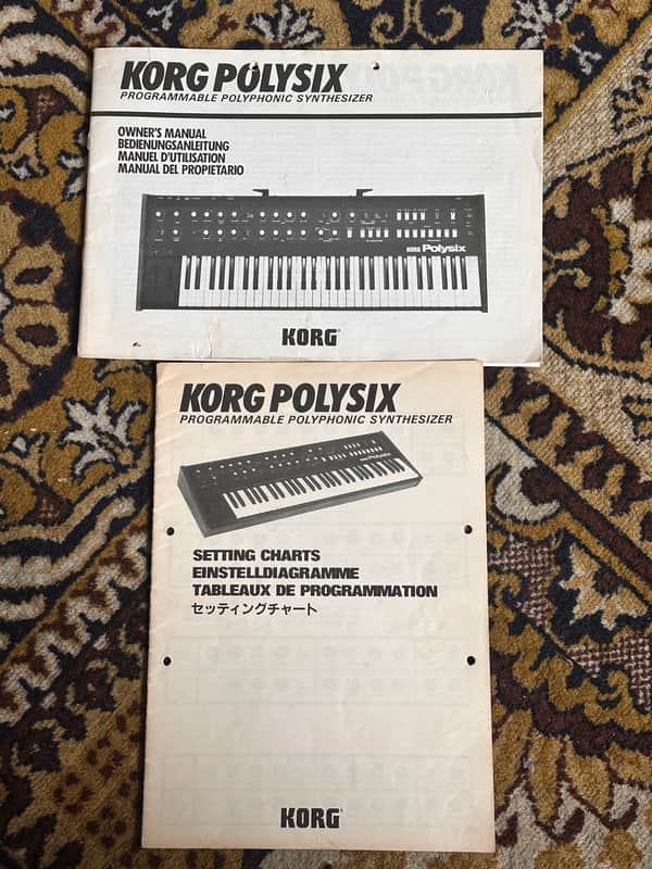 owner's manual : Korg PolySix + Setting charts - Synthesizer literature image 1