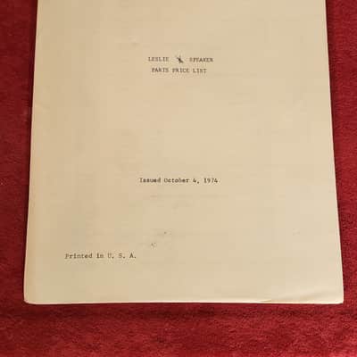Lot of Vintage 1970s Hammond/Leslie Service Manuals and Price Lists image 9