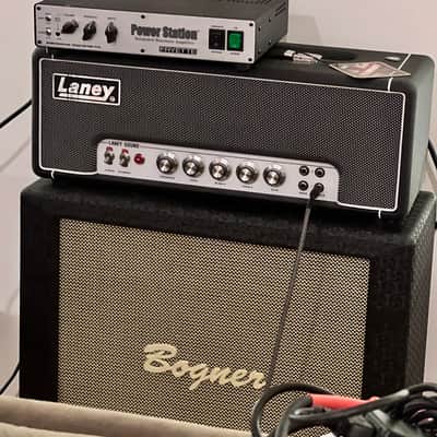 Laney LA30BL Black Country Custom 30-Watt Guitar Amp Head 2018 - Present - Black / Salt & Pepper Grille image 3
