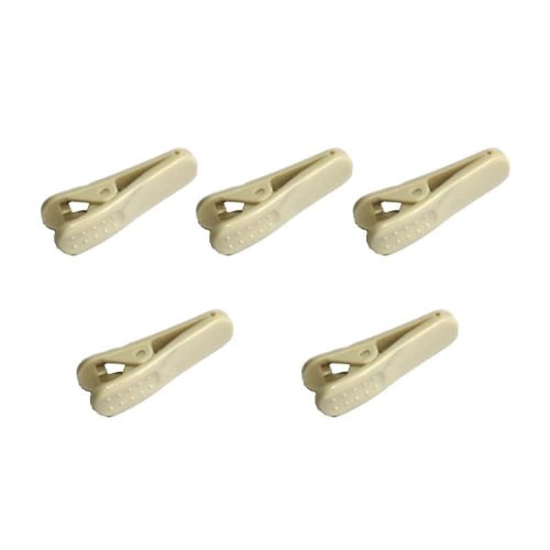 YPA MMC35 BEIGE Mic Clip FOR Headset Tie-clip Lapel Microphone Cable 5PCS - Beige image 1