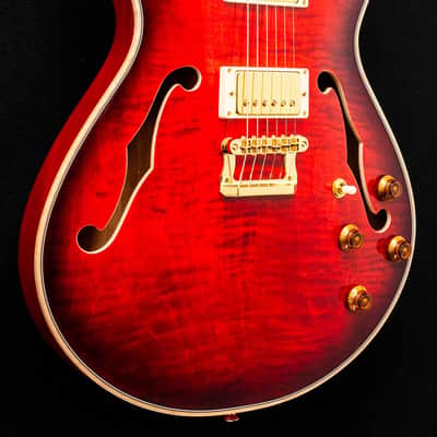 Knaggs Guitars - Sheyenne - Hollow Body - Indian Red Burst Sheyenne - Hollow Body - Gloss -  OHSC - Call for Best Price !!! image 4