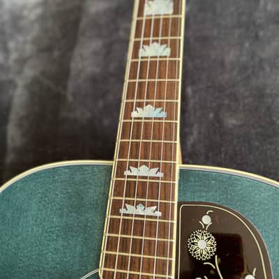 Gibson SJ-200 Custom Shop Made 2 Measure Limited Edition 2024 Blue Top - Natural Flame Back image 9