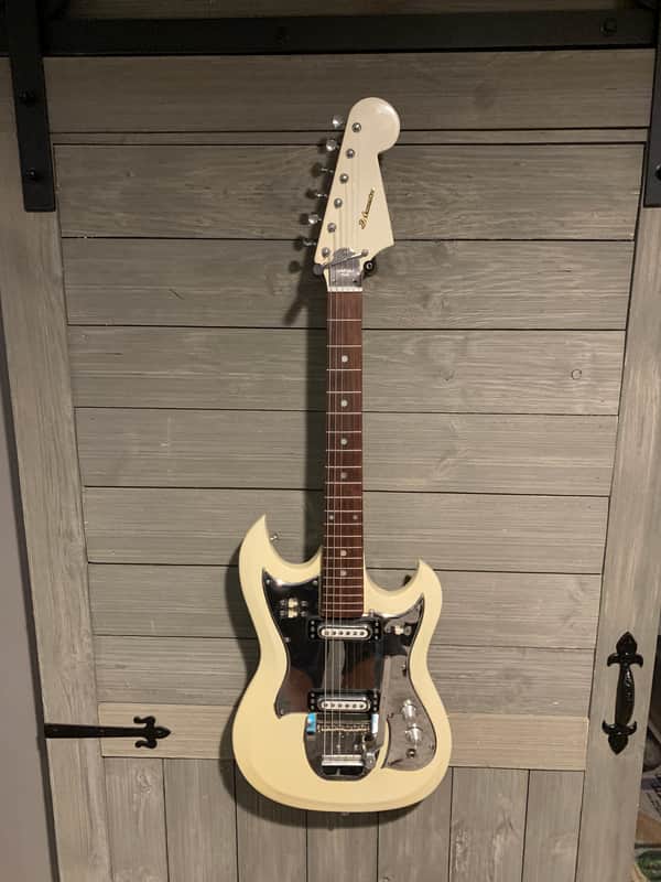 Teisco Delmonico Electric Guitar 70s White image 1