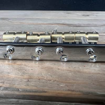 Tricked Out Guitar Bass Bridge Slotted Brass Saddles    [DN2] image 3