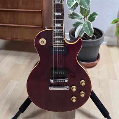 1976 Gibson Les Paul Deluxe Wine Red P90 Vintage Aged Road Worn Relic 70s 1970's P-90 Soap Bar Soapbar Electric Guitar image 4