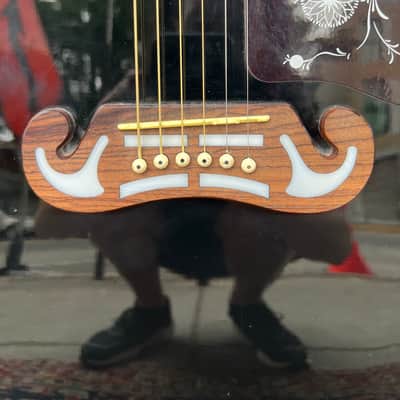 2005 MIK Epiphone EJ-200 EB “Jumbo” Acoustic Guitar ~ Shiny Gloss Ebony Finish, Mustache Bridge, Decorated Fretboard *SALE* image 20