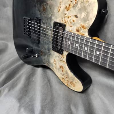 Schecter PT Standard Black Fade Burst Burl image 1