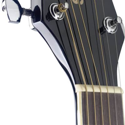 STAGG Black Auditorium Cutaway Acoustic-electric Guitar With Basswood Top image 3