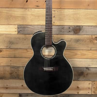 Takamine EG540C Acoustic/Electric Guitar Transparent Black w/ Case "Excellent Condition" image 4