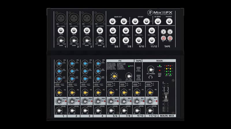 Mackie "Mix12FX" 12-CHANNEL COMPACT MIXER WITH EFFECTS image 1