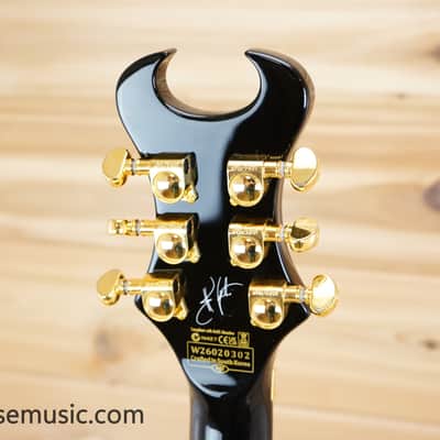 Schecter Synyster Gates Custom-S - Black with Gold Pinstripes image 15