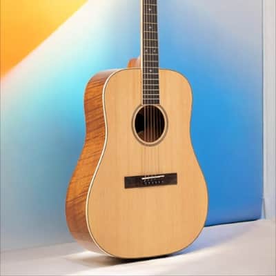 Stagg SA45 D-FM Dreadnought acoustic guitar with spruce top, Series 45, Flamed Mahogany Back & Sides image 2