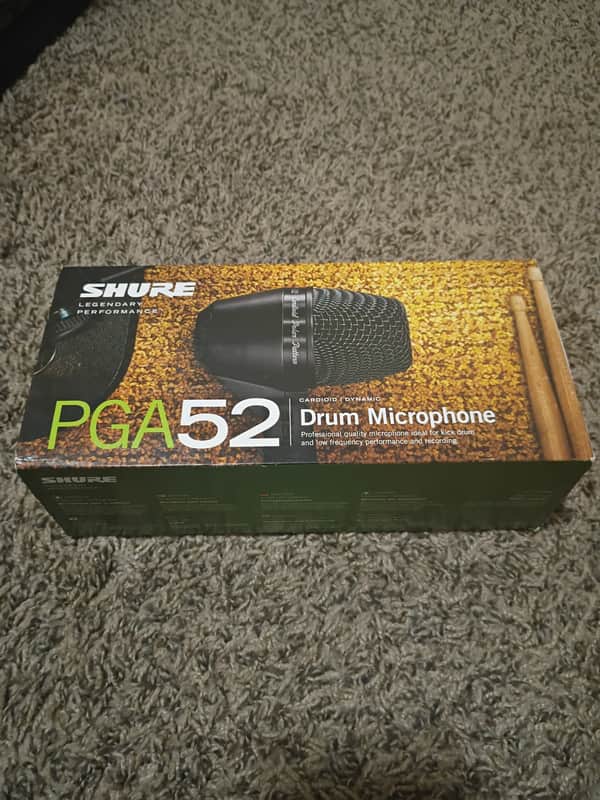 Shure PGA52 Kick Drum Microphone image 1