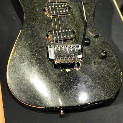 1990 Hamer USA Centaura HH - Offset Pickups - Black/Gold Sparkle - case included image 7