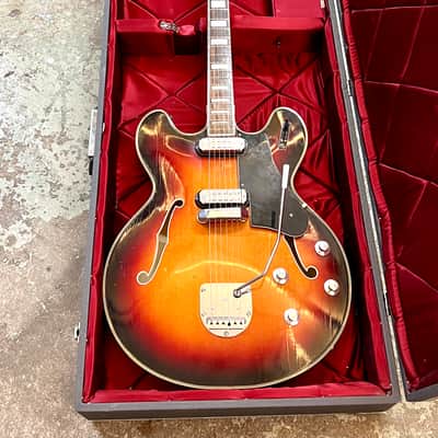 Welson DS-2T Hollowbody electric guitar 1960’s - Sunburst vox EKO Crucianelli es-335 original vintage italy image 6