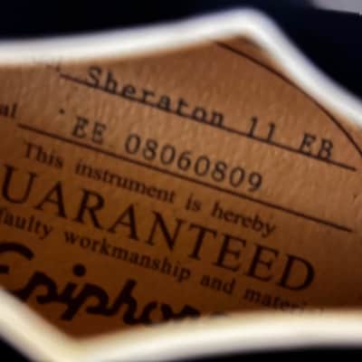Epiphone Sheraton II Ebony Electric Guitar Upgraded Pickup image 3