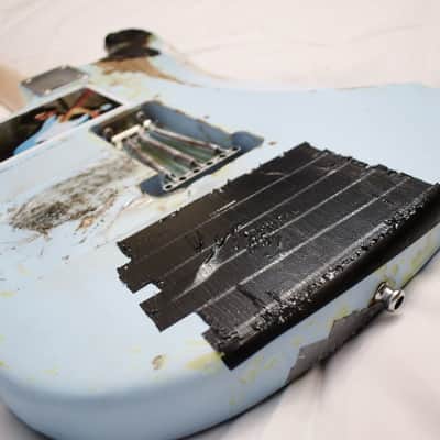 Billie Joe Armstrong Blue Electric Guitar BJ Replica Relic and Gig Bag Green Day image 21