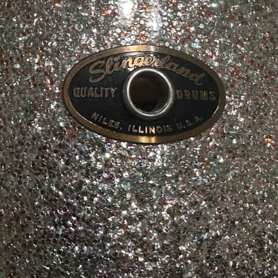 Slingerland 5x14 8 Lug Snare Drum October 1961 - Peacock Sparkle image 10