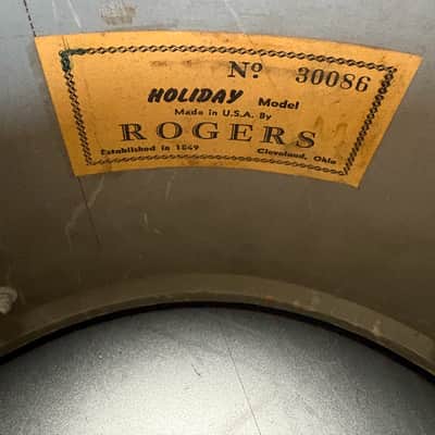 Rogers Cleveland Era Holiday 4-Piece Drum Set w/Matching Canister Throne -  Sky Blue Ripple Pearl (Early 1960's) image 19