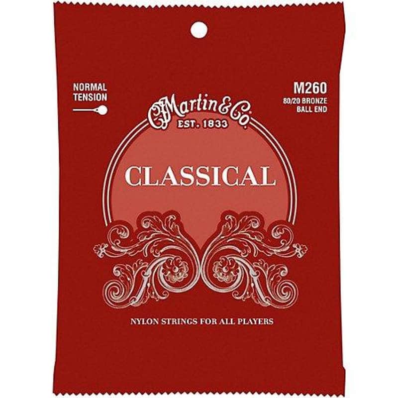 Martin Classical Normal Tension Guitar Strings 80/20 Bronze Ball End M260 image 1