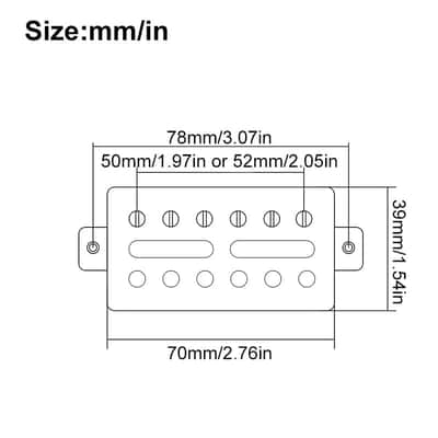 Chrome Guitar Humbucker Pickups Neck and Bridge Set image 4