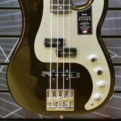 Fender American Ultra II Precision Bass Guitar Texas Tea image 1