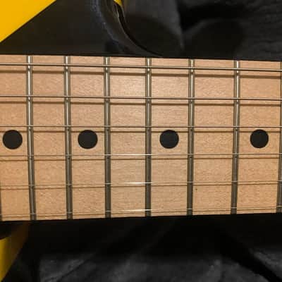 CUSTOM WARMOTH MAPLE STRAT / STRATOCASTER (BEE / BUMBLEBEE) BLACK-HEADSTOCK LOADED NECK image 5