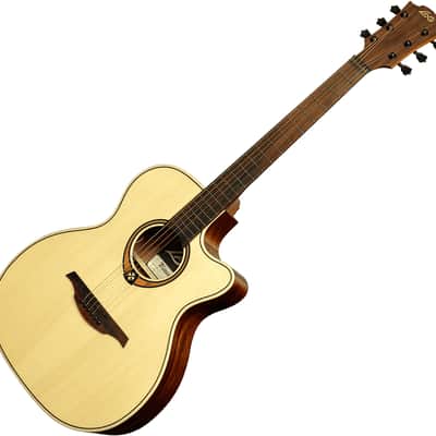 LAG T88ACE Tramontane 88 Auditorium Cutaway Acoustic Electric Natural image 4