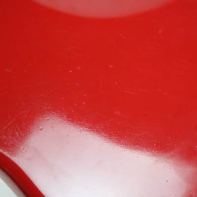 1976 Vintage Fender Precision Bass Bright Red Refinish Alder 4-Bolt BODY PBass 1970s USA image 17