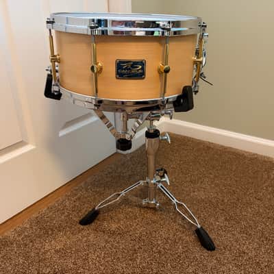 Canopus Snare Drum 14x6.5 Natural Oil w/Cast Hoops image 1