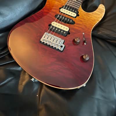 Suhr Modern Carve Top Desert Gradient Angel Quilt Mahogany Back, Cocobolo knobs and Covers image 15