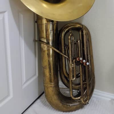 Reynolds Contempora 3v BBb Recording Tuba ~1959 - Lacquer & raw brass image 1
