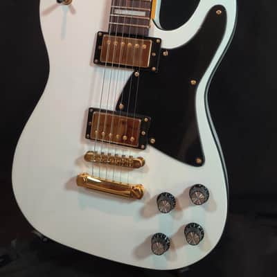 Back in Stock: The Iconic Olympic White Telecaster Deluxe with Double Humbuckers - Professionally Set Up for Unparalleled Sound" image 3