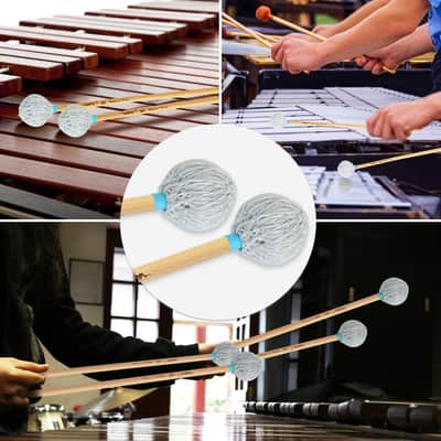 Professional Marimba Mallets -M3 Hard Yarn Heads with Beech Wood Handle Keyboard Percussion Accessories for Xylophone Glockenspiel Vibraphone with Professionals and Advanced Players image 7