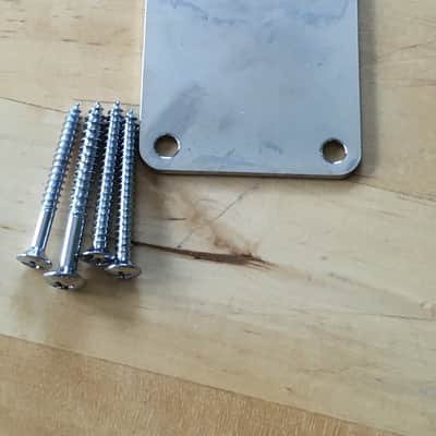 Vintage Fender Squier Neck Plate Chrome Plating Original Natural Light Relic NOS image 4