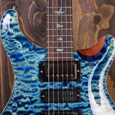 PRS Wood Library Special 22 Semi Hollow Quilt River Blue image 3