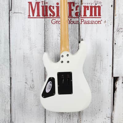 Schecter C-6 Deluxe Solid Body Electric Guitar Satin White Finish image 6