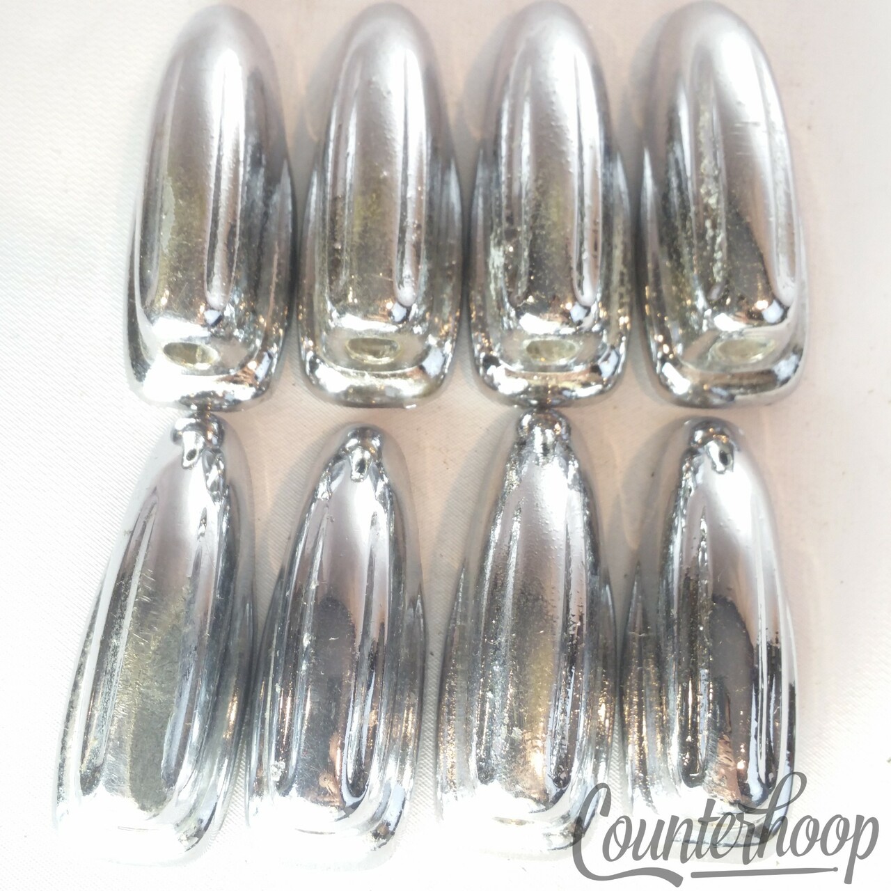 Slingerland 8x Bass Drum Lug Shells Sound King Niles USA Vintage 60s-70s Chrome — main photograph