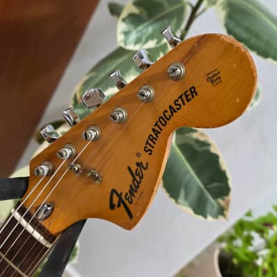 1973 Fender Stratocaster Heavy Relic American Vintage 70s 1970's USA Strat Black Rosewood Electric Guitar Oversized Headstock image 6