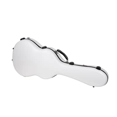 Crossrock Poly Carbon Case fits 4/4 Classical Guitars, Anti-scratch Flight Case in White image 7