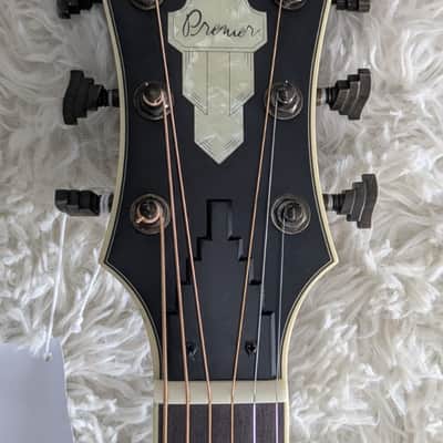 D'Angelico Premier Gramercy Solid Top Electric Acoustic Guitar - Natural Finish image 3