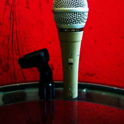 Vintage 1980's Philips SBC 3036 dynamic cardioid microphone Low Z w mic clip AKG Shure Electro Voice # 2 image 9