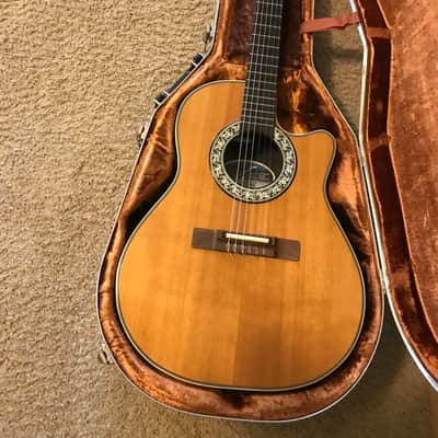 Ovation Country Artist 1674 nylon string guitar cutaway acoustic-electric  1985 made in USA with original hard case image 1
