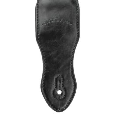 Walker and Williams G-118 Black on Black Padded Guitar Strap with Embossed Tooling image 4