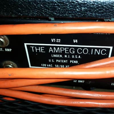 early 70's  Ampeg V4 100W Head with Ampeg 4x12 Cabinet image 3