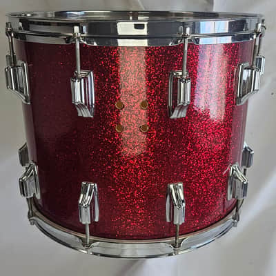Rogers Dyna-Sonic 15x12 Marching Tenor Drum Late 1960s - Red Sparkle image 4