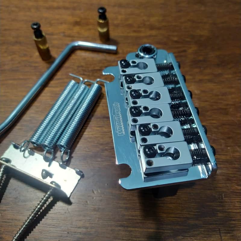 Wilkinson WVS130/2P Bridge Tremolo Locking Saddles - Chrome image 1